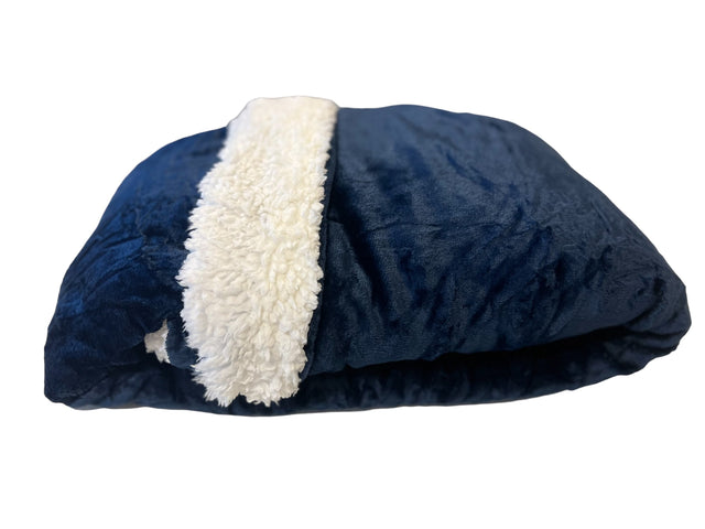 Hyggetæppe - Ren luksus! Tyk, blød og vamset (150 x 200) Den perfekte gave! 6 farver - Seniorpleje - Hyggetæppe - Seniorpleje - SPL - SWEE01 - Mørkeblå -