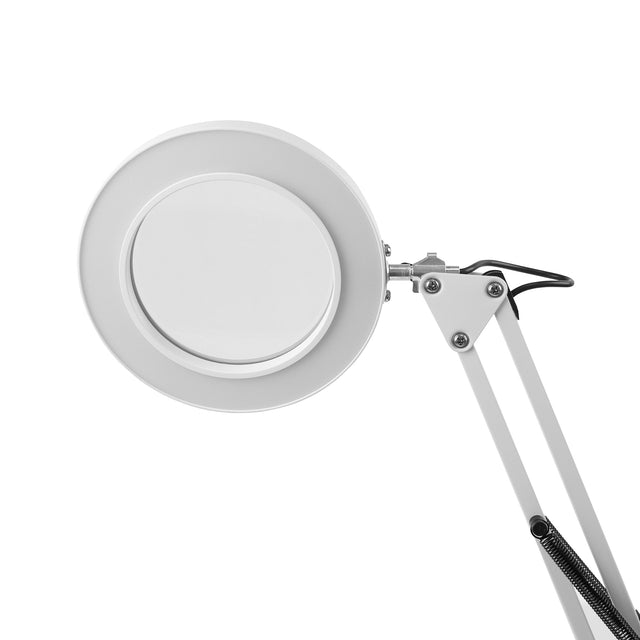 LED bordlampe med 5x forstørrelse - Fleksibel montering og Justerbart lysstyrke. USB - Seniorpleje - Bordlampe - Beijing Golden Eagel - BEIJ - 05 - Hvid -