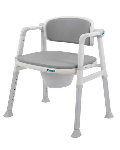 Kombineret toilet - og badestol – Luksuriøs komfort med blødt PU - sæde - Seniorpleje - Toiletforhøjere - Mobilex - MBX - 302013 - 