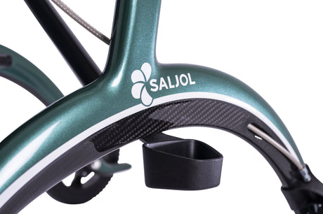 Luksus” kulfiber rollator -unikt tysk design og ultra letvægtsrollator. - Seniorpleje - Udendørs rollatorer - Saljol - - Sølv - -