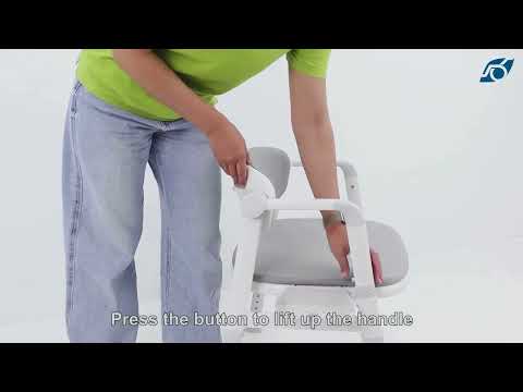 Kombinerad hygien- & duschstol med PU-sits