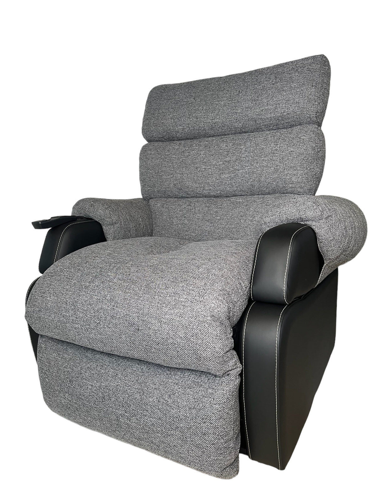 "XXL COCOON" Læne/hvilestol. Sædebredde 65 cm. Beriatrisk. Hæve/sænke funktion - Seniorpleje - seniorstol - INNOV’SA - INNO-XXLTAUPE/LysbrunPU-4 - Brun tekstik -sort kant/ramme (PU) - -