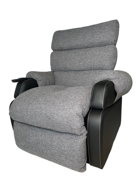"XXL COCOON" Læne/hvilestol. Sædebredde 65 cm. Beriatrisk. Hæve/sænke funktion - Seniorpleje - seniorstol - INNOV’SA - INNO-XXLTAUPE/LysbrunPU-4 - Brun tekstik -sort kant/ramme (PU) - -