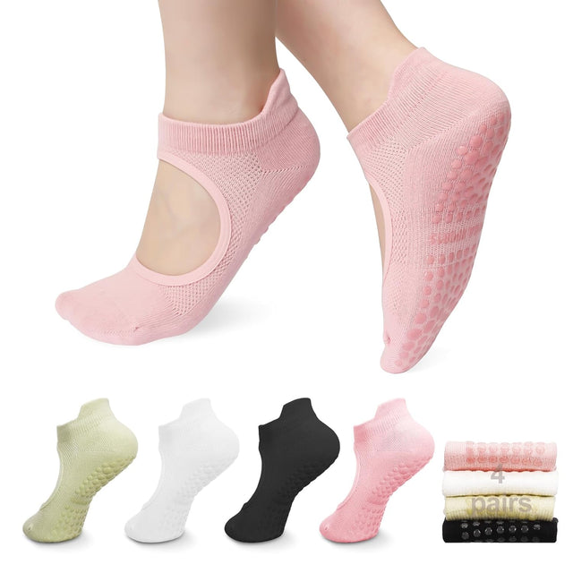 Yoga strømper med antiskrid – Bløde & åndbare futter 35 - 41 (Onesize) - Seniorpleje - Strømper - Seniorpleje - SPL - HALI01 - Hvid - 