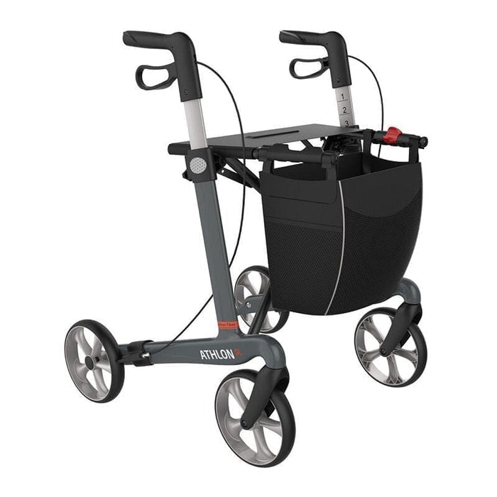 “ATHLON SL”, kulfiber rollator - Super lækker, smart og ultra let. Vejer kun 5,1 kg - Seniorpleje - Udendørs rollatorer - Rehasense - RHS-CRSGL600 - Grå -62 cm. -