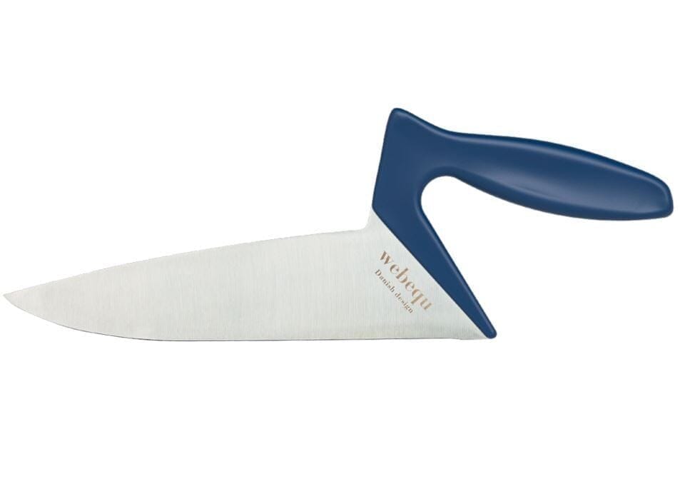 Ergonomisk Kokkekniv, soft touch - unik og let. 22,2 cm. Fås i 5 unikke farver - Seniorpleje - Ergonomiske køkkenknive - Webequ - WBQ-11030 - Blå - -