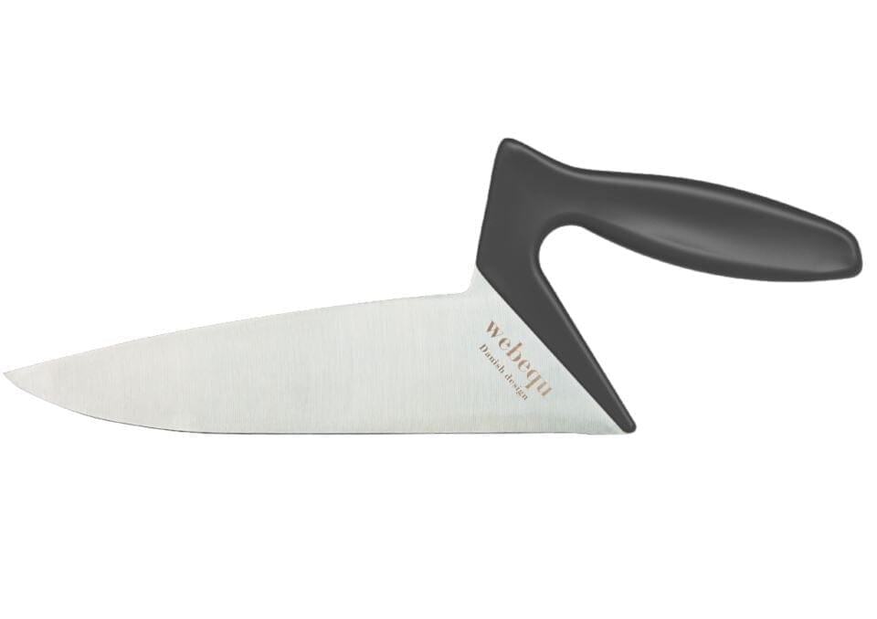 Ergonomisk Kokkekniv, soft touch - unik og let. 22,2 cm. Fås i 5 unikke farver - Seniorpleje - Ergonomiske køkkenknive - Webequ - WBQ-11090 - Grå - -