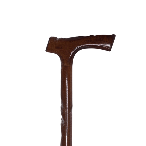 Luksus stok i træ - model “FRITZ” med ergonomisk håndtag. 93 cm i højden - Seniorpleje - Stokke - Mobilex - MBX-315012 - - -