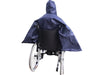 Poncho/regnslag til kørestolsbruger (standard) - fås i 4 farver - Seniorpleje - Beklædning - Orgaterm - OGT-207603 - SMALL/MEDIUM/SIZE 3 -Navy/mørkeblå -