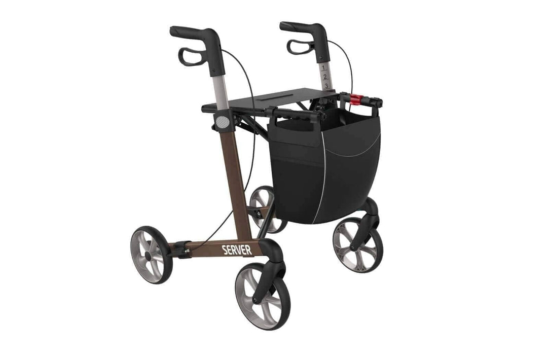 “SERVER” aluminium rollator - smart, let og klassisk. 6 flotte farver - Seniorpleje - Udendørs rollatorer - Rehasense - RHS-SRCHL600 - Large -Champagne -