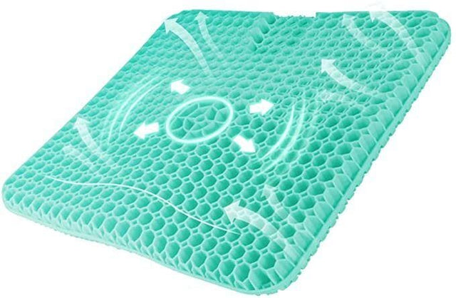 XL Gele siddepude til kørestol - Blød, støddæmpende & åndbar (46 x 43 x 3,5 cm) - Seniorpleje - Honningpude - Seniorpleje - SPL-Newm-01 - - -