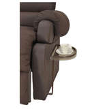 "XXL COCOON" Læne/hvilestol. Sædebredde 65 cm. Beriatrisk. Hæve/sænke funktion - Seniorpleje - seniorstol - Seniorpleje - INNO-XXLTAUPE/LysbrunPU-3 - Grå tekstil - sort kant/ramme (PU) - -